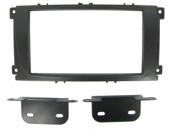 Radioblende Ford Focus, Mondeo ab 2007 schwarz (2 DIN Einbauset) - (CT23FD07)