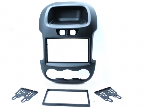 Radioblende Ford Ranger ab 2012 silber (2 DIN Einbauset) - (CT23FD34)