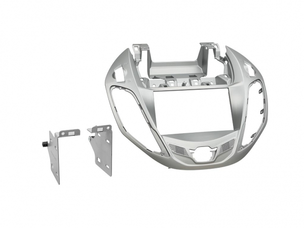 Radioblende Ford B-Max ab 2012 silber (2 DIN Einbauset) - (CT23FD42)