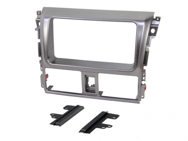 Radioblende Toyota Vios, Yaris ab 2013 silber (2 DIN Einbauset)