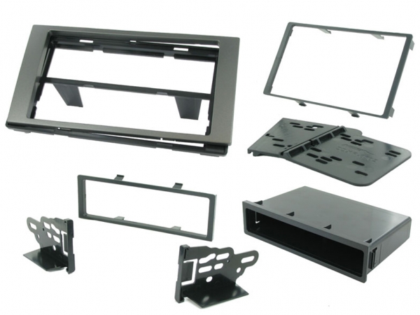 Radioblende Ford C-Max, Fiesta, Fusion, Galaxy, Kuga, S-Max rauchgrau (1 & 2 DIN Einbauset) (CT24FD38)