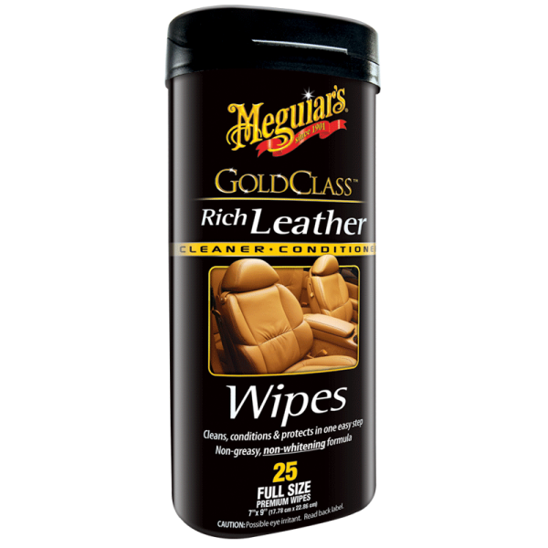 Meguiars Gold Class Rich Leather Cleaner & Conditioner Wipes